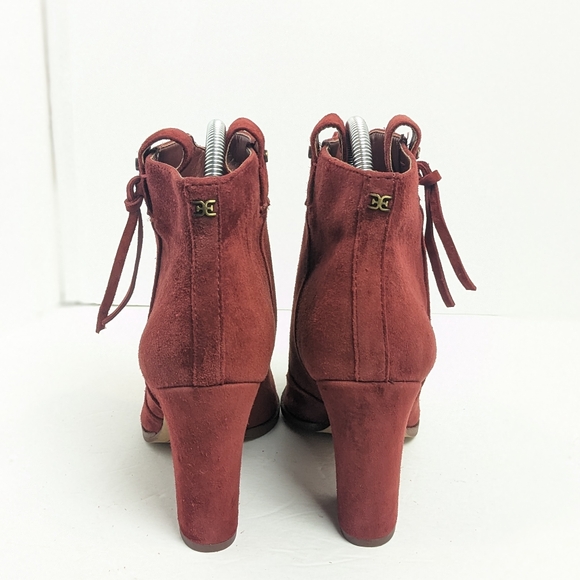 Sam Edelman red suede ankle boots - Picture 7 of 16